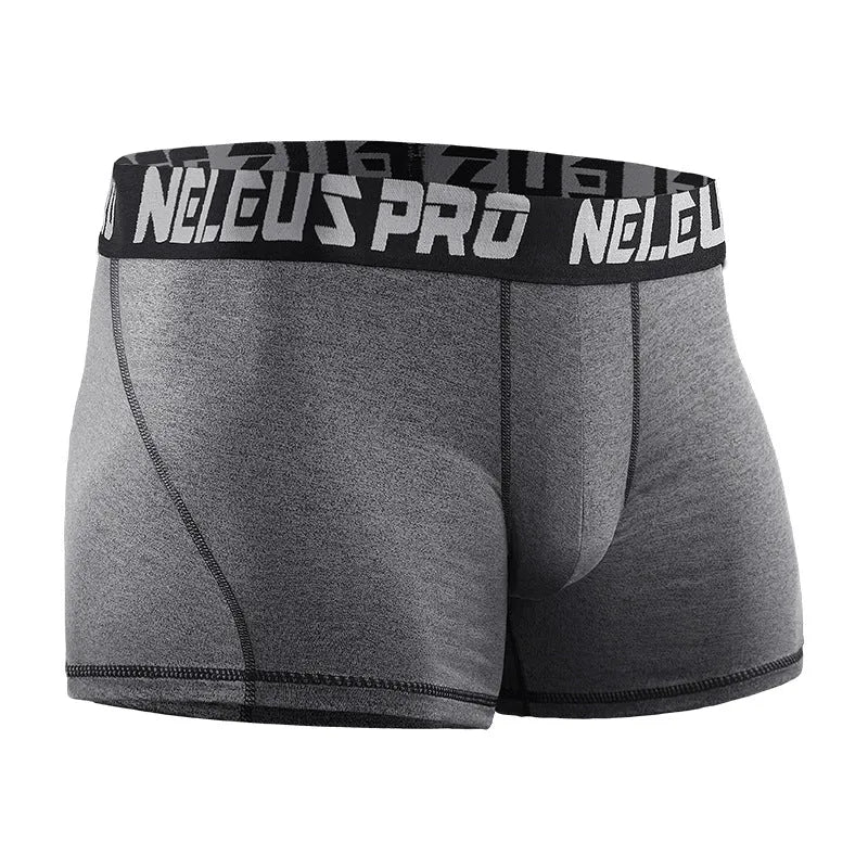 Men's anti-wear compression shorts for running, black colour, polyester fibre, sizes M to XXL
