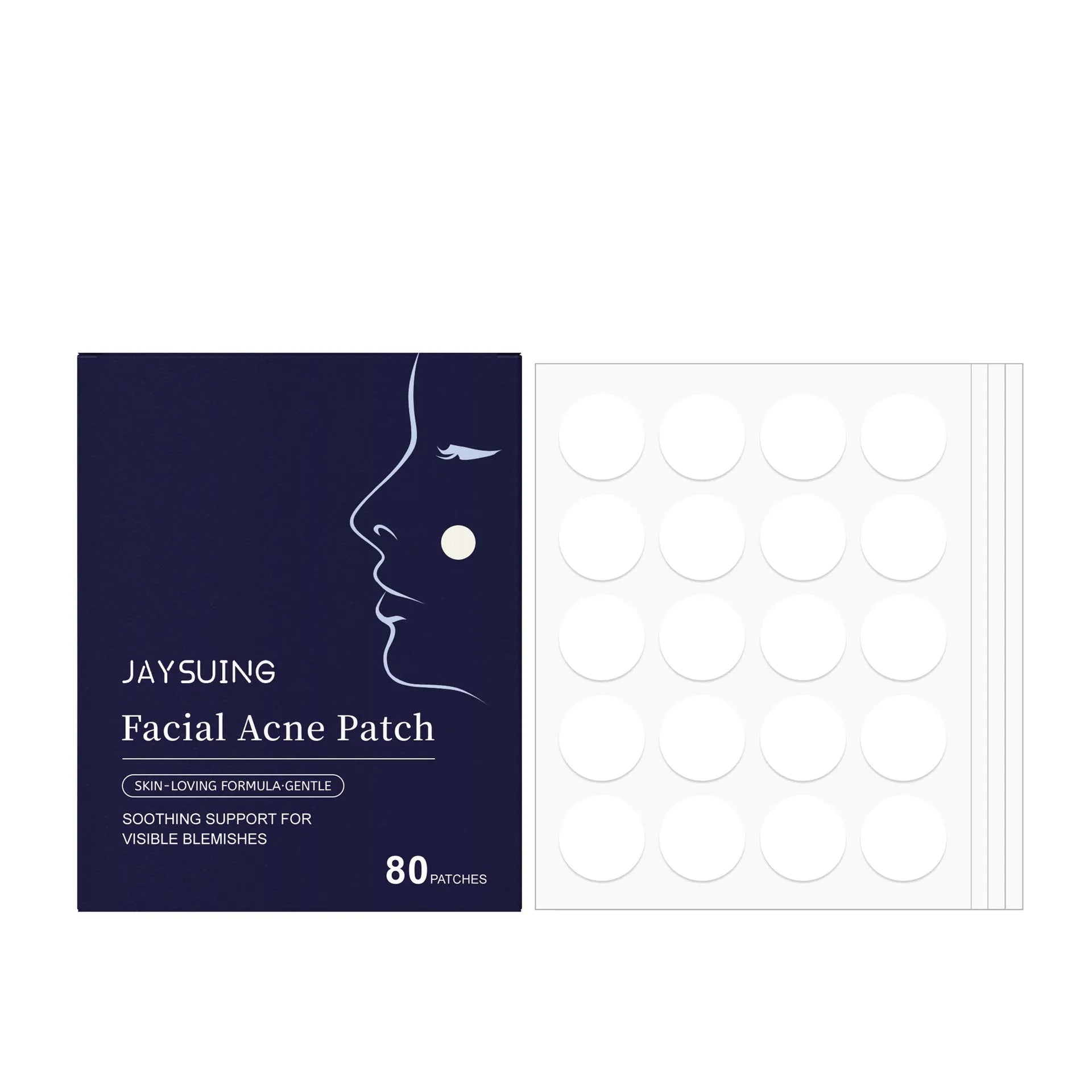 80 transparent hydrocolloid acne patches for facial skincare treatment