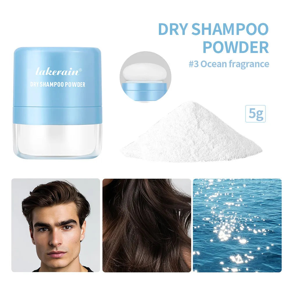5g disposable hair dry cleaning powder with sponge headband and mirror for bangs refresh