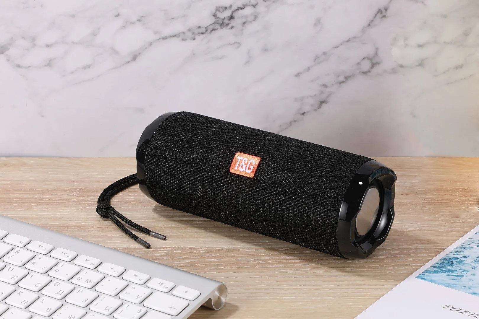 Fabric portable Bluetooth speaker with card holder slot in multiple colour options