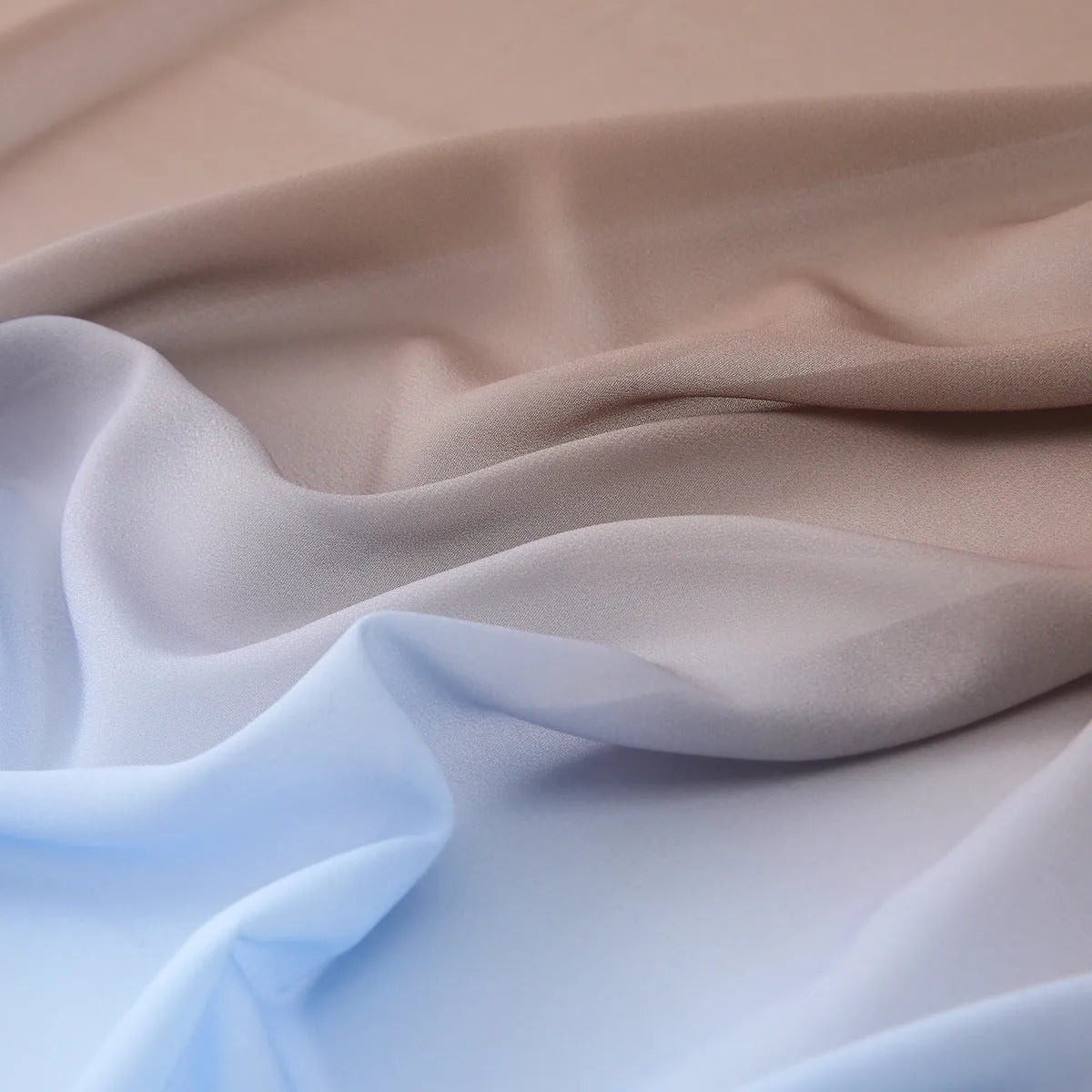Women's chiffon bubble towel scarf in ethnic Pu long style showing texture and drape