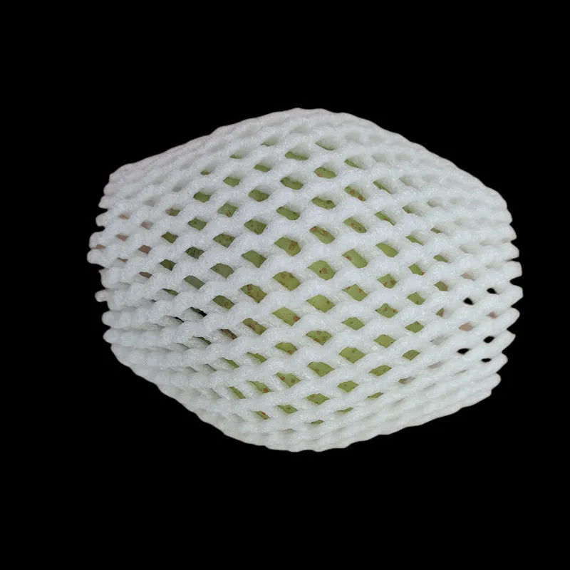 White foam net shockproof protective cover for fruit such as apples and peaches.