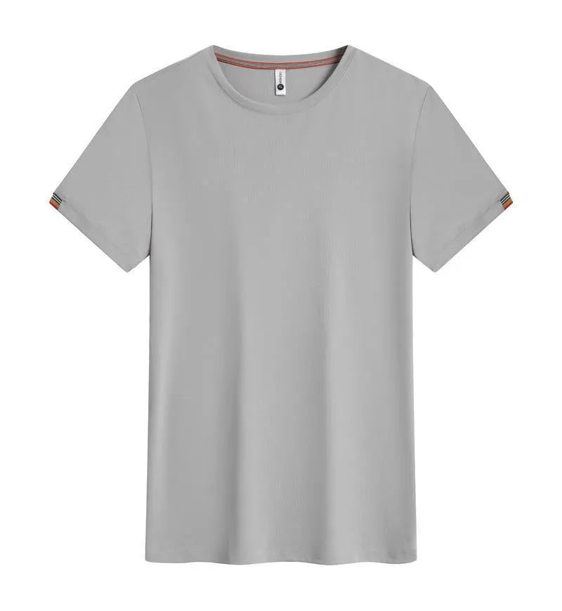 Round neck ice-feeling pullover top in black for women business work attire cooling fabric