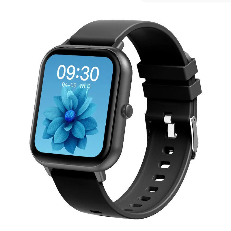 ZL54C smart watch in black, pink, or silver with AMOLED screen displaying health metrics.