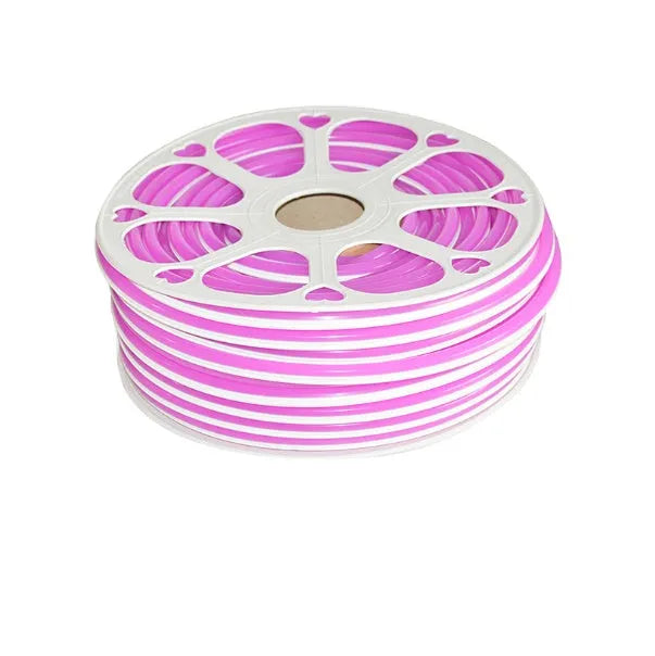 Flexible silicone LED neon light bar in multiple colours showing 8mm width and bending capability