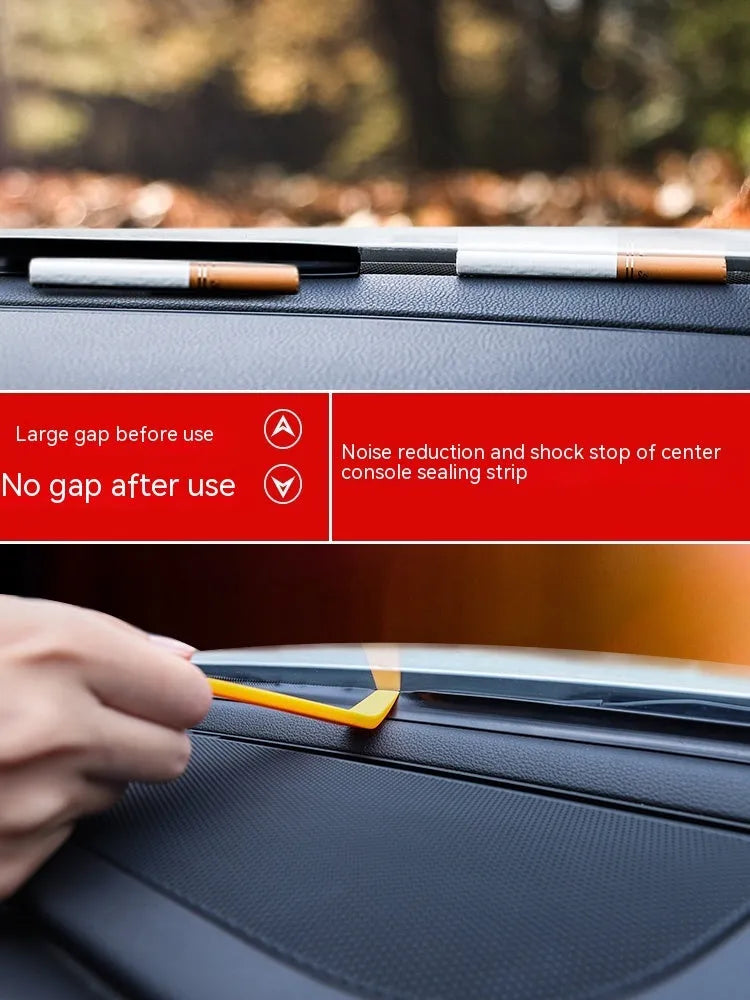 Outlander car dashboard soundproof seal strip showing 1.6m silicone construction with card slot design