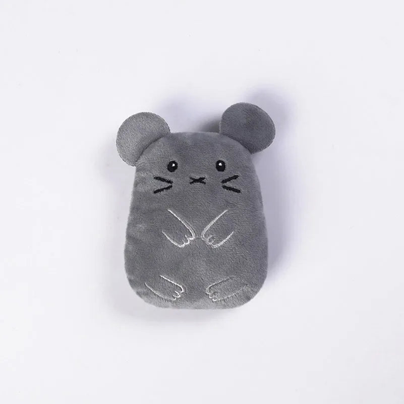 Four colourful catnip cat toys with chirping sounds for interactive play