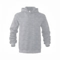 Men's solid colour hooded pullover sweatshirt in loose fit polyester fabric, long sleeve casual top available in multiple colours