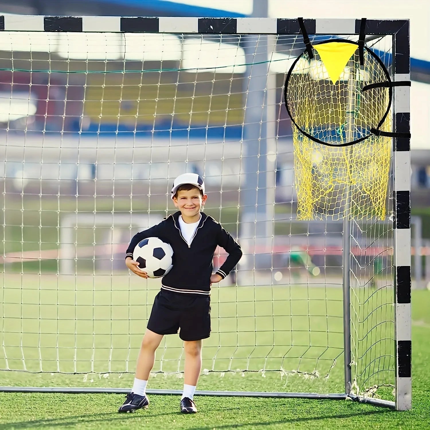 Portable 4ft soccer training goal net with carry bag for practice drills