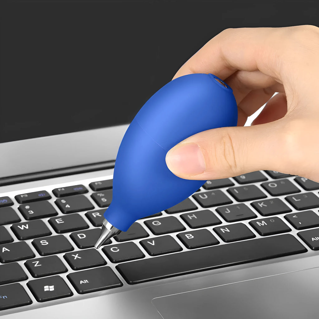 Blue rubber air blowing cleaning tool for camera and mobile phone lens dust removal