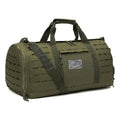 Men's Oxford cloth sports fitness handbag in Army Green colour showing 56x26x25cm dimensions