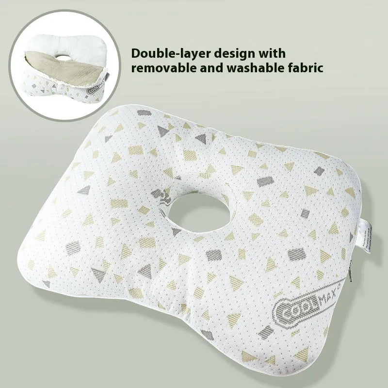 Adult single hole ear pillow for beauty salon procedures with detachable cover options