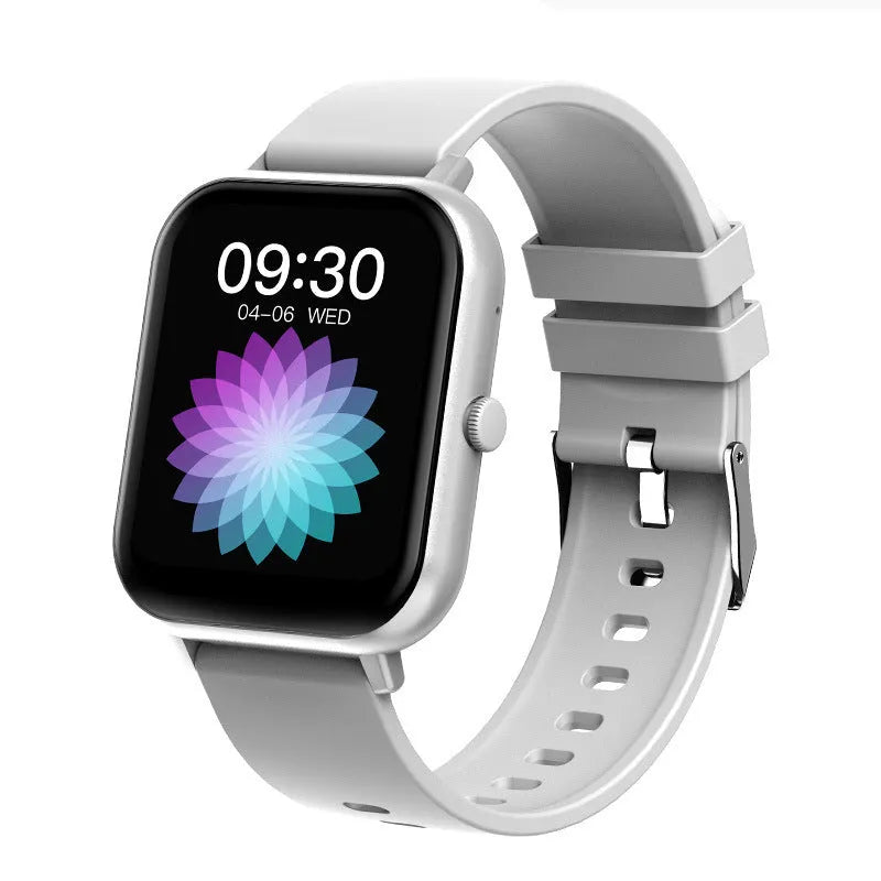 ZL54C smart watch in black, pink, or silver with AMOLED screen displaying health metrics.