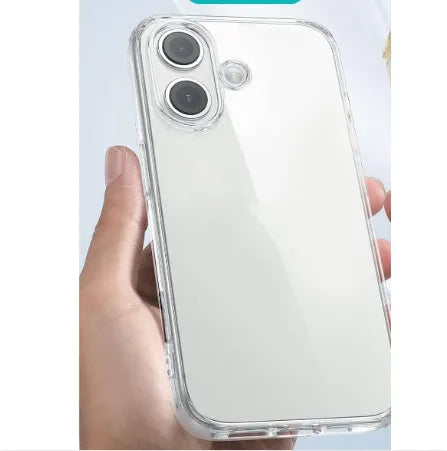 Transparent large hole TPU soft shell phone case for Apple iPhone, clear full cover with drop resistance