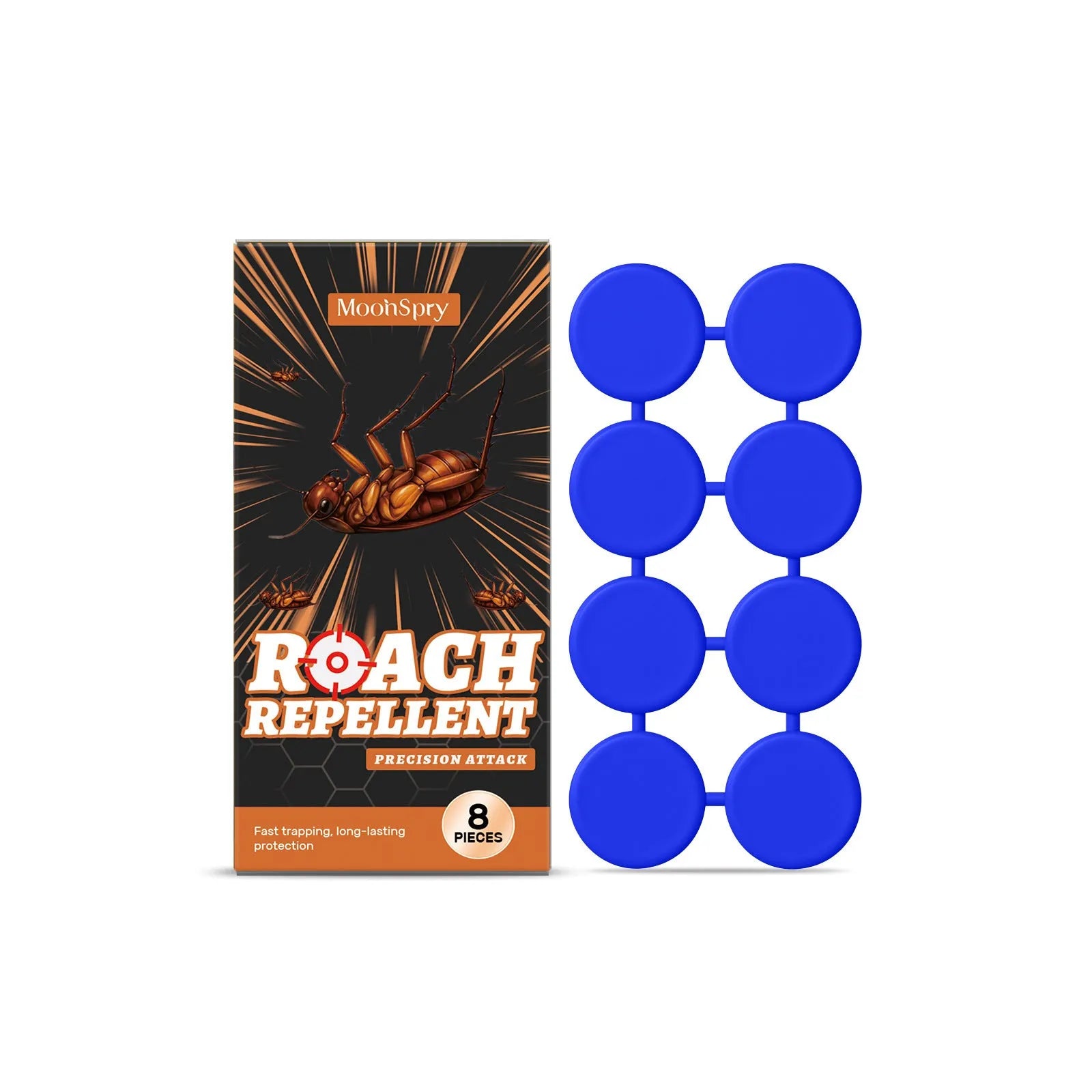 Indoor cockroach killer bait sticker and glue trap set for household pest control