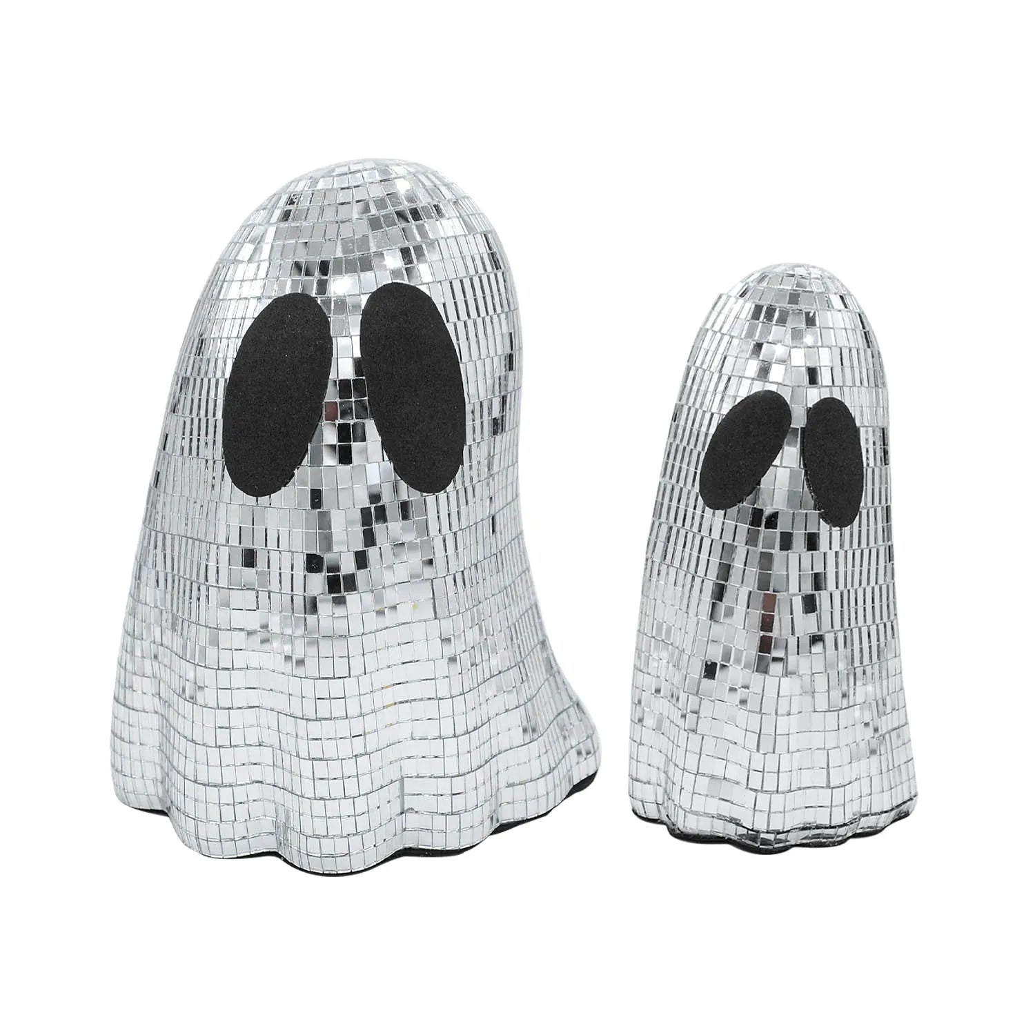 Silver Halloween mosaic mirror patch desktop decoration with bionic patterns