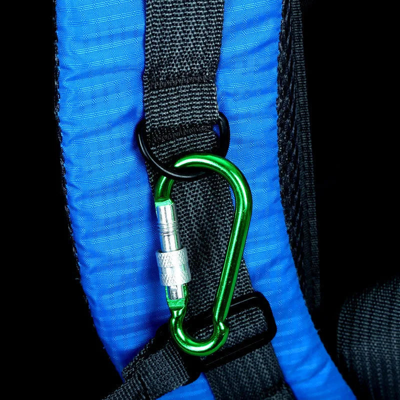 Large waterproof Oxford cloth travel backpack showing computer pocket and dual straps in multiple colour options
