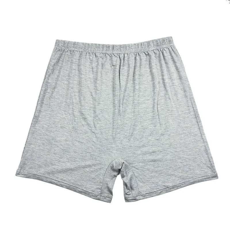 Modal fabric men's high-waisted boxer shorts in solid colours on a white background