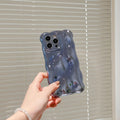 TPU phone case with bubble shell electroplating finish in silver for iPhone