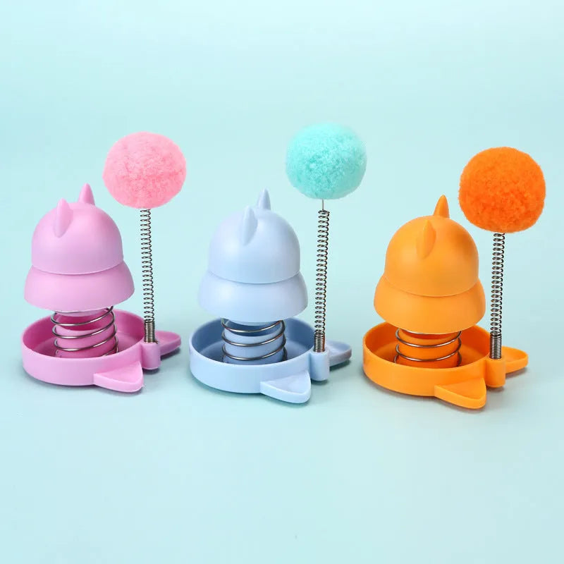 Blue lucky cat mint ball cat toy with self-moving mechanism