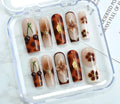 Handmade nail painting kit with jelly glue, rubbing strip, and nail patch in OPP bags, colour SGJ-A2-0026.