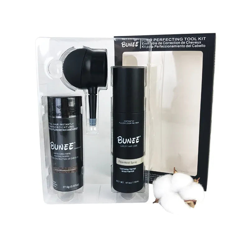 Dense Hair Fibre Powder 275g canister with special nozzle and styling spray bottle
