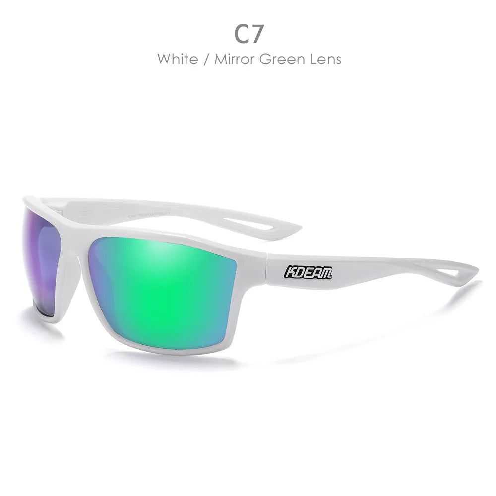 Sports polarized sunglasses with TR90 frame, TAC lens, UV400 protection, full frame box design, available in 11 colour options