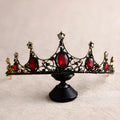 Baroque black alloy crown bridal headdress with electroplating 14x5x23cm