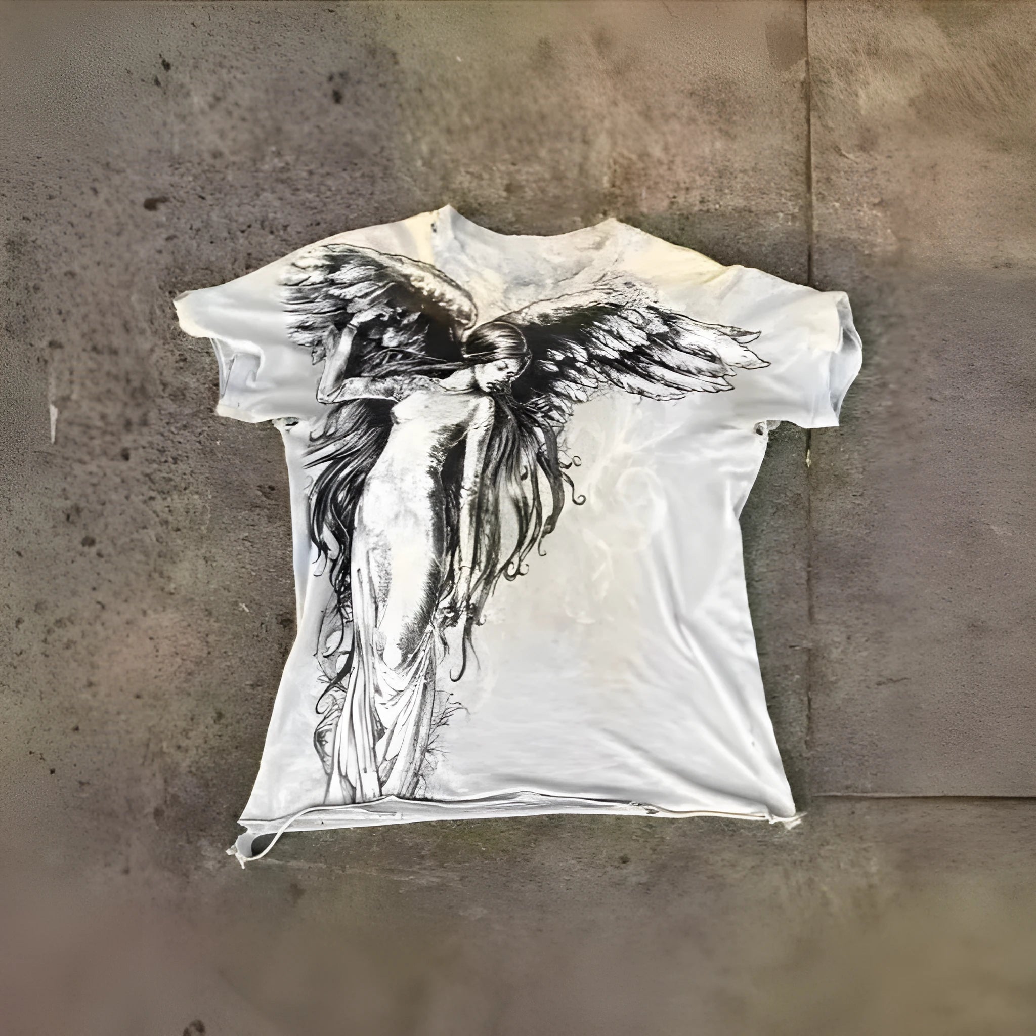Men's short sleeve cartoon print t-shirt in colour HQ929 on a hanger