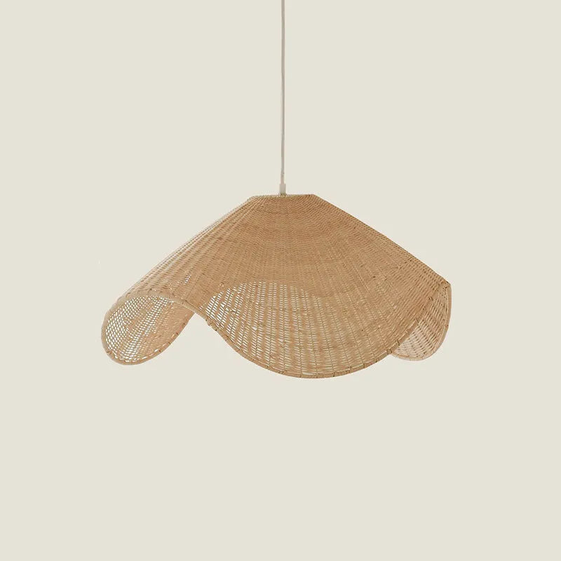 Handmade rattan and willow pastoral chandelier with LED light in 60cm, 80cm, or 100cm diameter