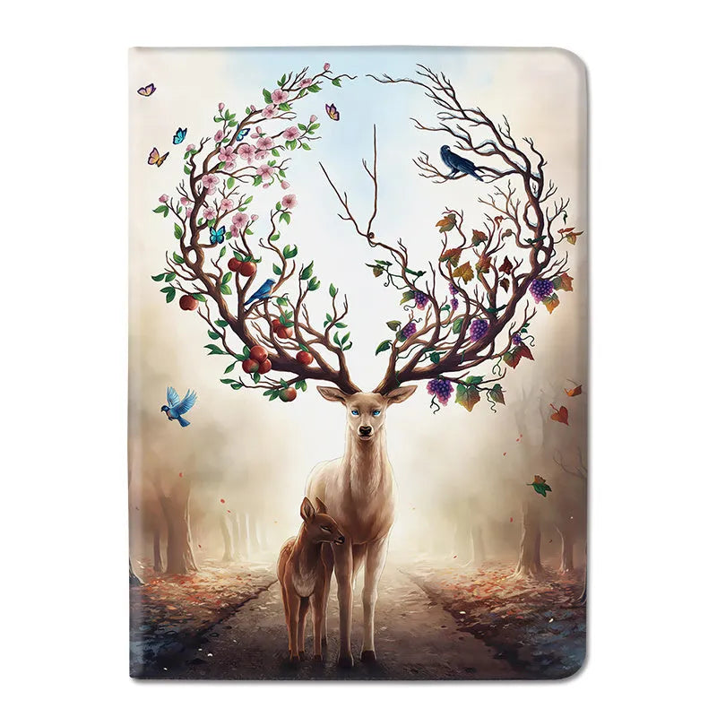 Anti-fall TPU tablet protection case with cartoon design in elk colour for iPad Pro 12.9 inches