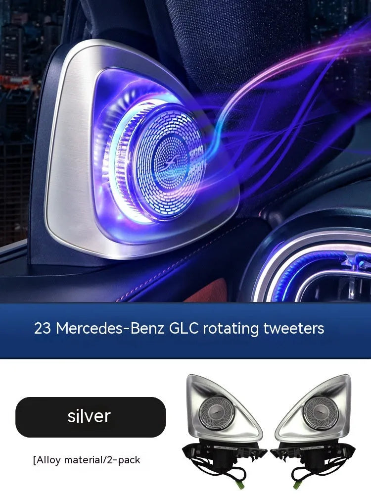 Burmester audio speaker pair for Mercedes-Benz GLC with rotating tweeter design