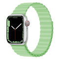 Silicone loop magnetic watch strap in starlight colour compatible with Apple Watch 38mm