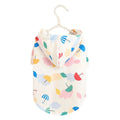 Colourful cartoon umbrella pattern dog raincoat in polyester fabric for rainy weather protection