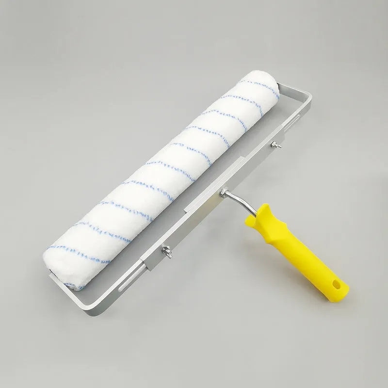 18-inch paint roller set with three brush heads on engineering plastics barrel for wall painting