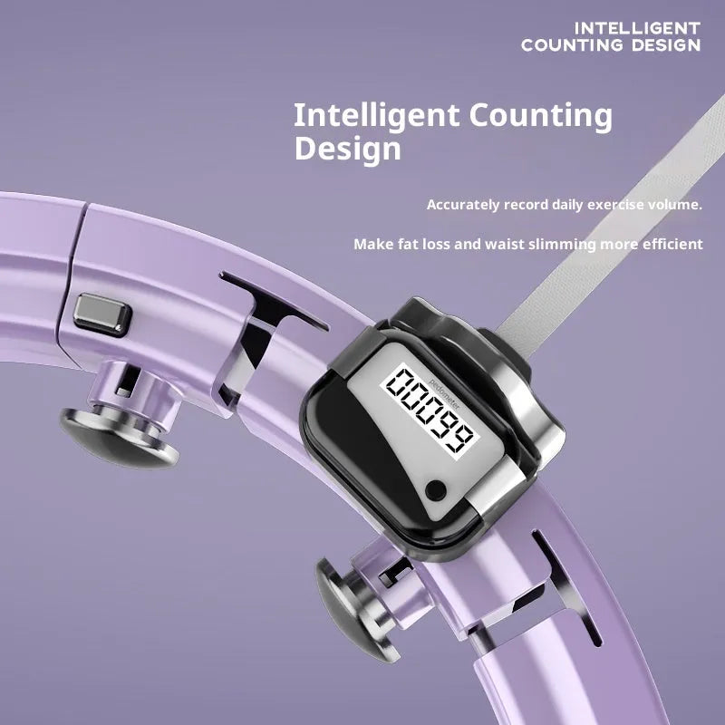 Mute intelligent counting hula hoop in purple on a plain background