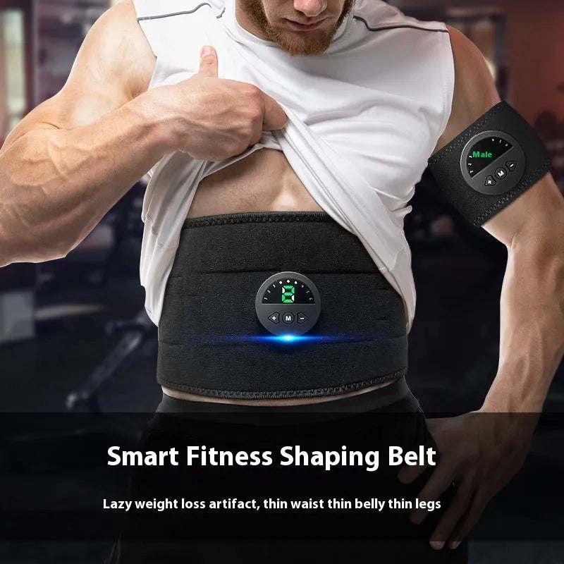 Sauna waist belt with digital display screen for abdominal fitness workouts