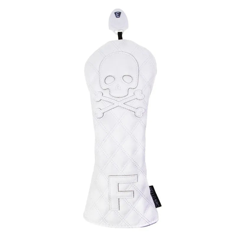 Black and white waterproof PU protective cover for golf wooden poles and clubs.