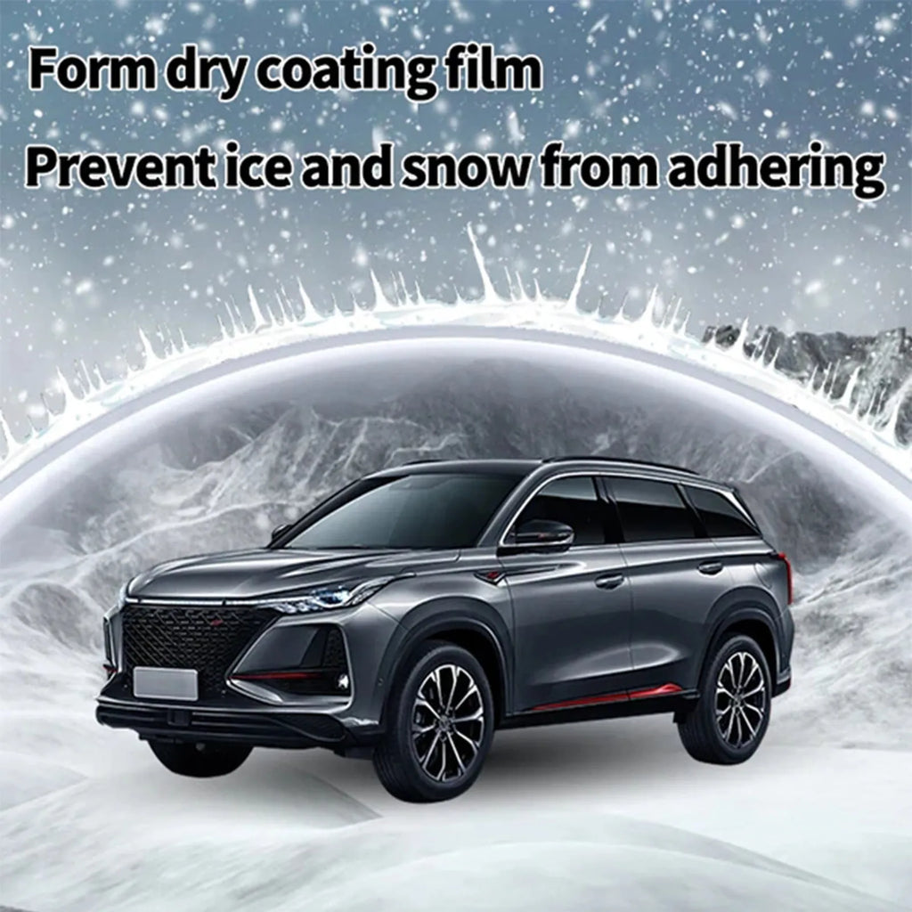 Hydrophobic nano coating car snow brush measuring 5cm by 9cm by 14cm