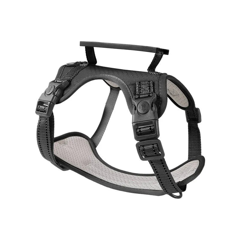 Adjustable polyester dog chest harness in multiple colours and sizes for walking control