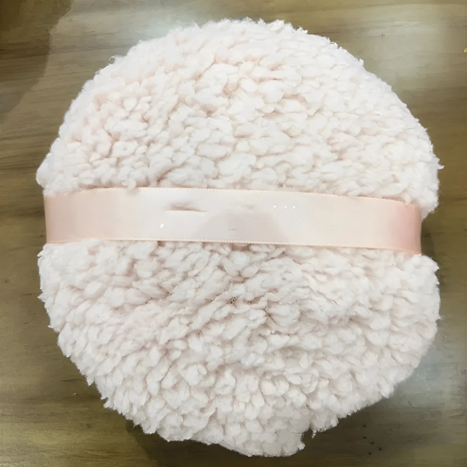 Plush dry powder puff 150x75mm pink white skin colour options for cream foundation