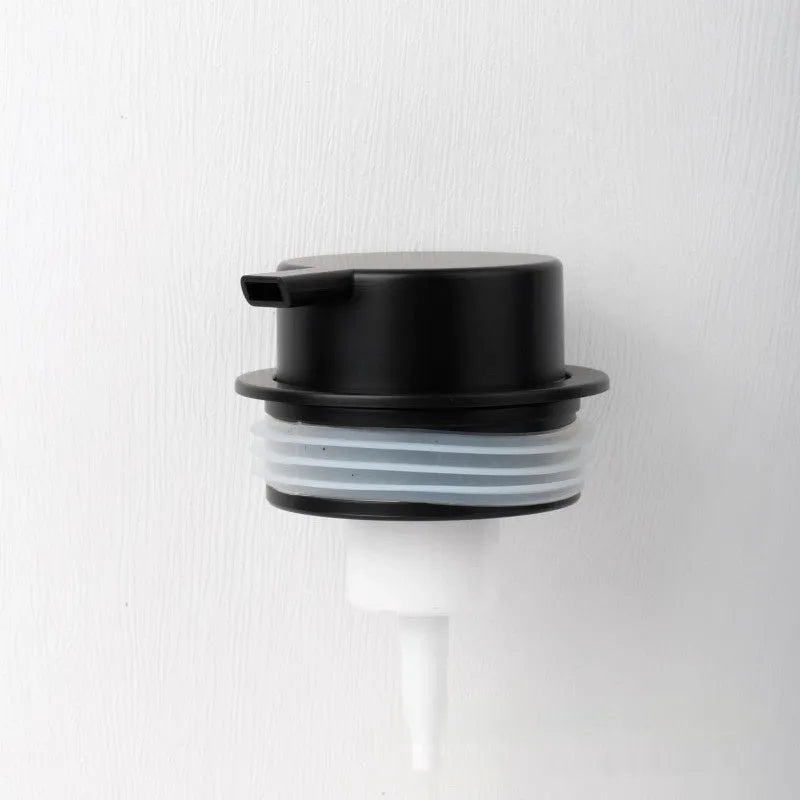 ABS plastic facial cleanser foam pump with large head in gold, silver, and black colour options.