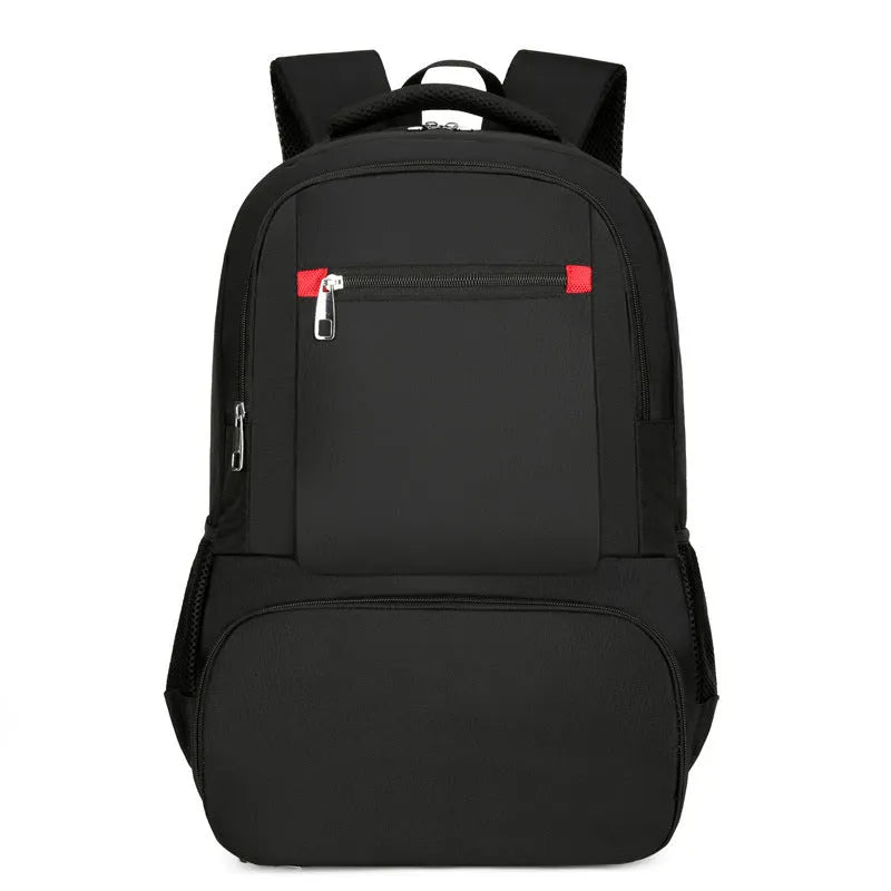 Oxford cloth insulated picnic backpack with curved straps, shown in light grey colour with pull rod belt attached.