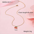 Cherry jewellery set with necklace, bracelet, earrings and ring in stainless steel with 18K electroplated finish
