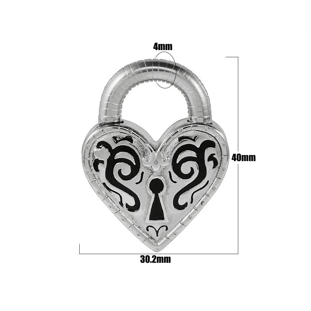 A pair of women's heart-shaped earrings in stainless steel with a gold electroplated finish.