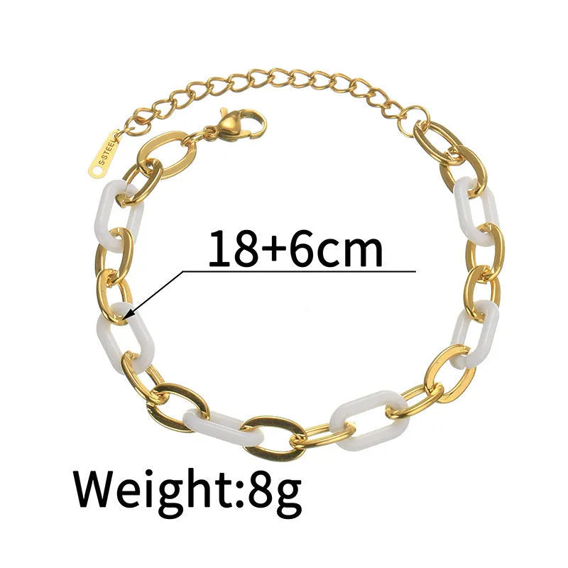 Women's stainless steel resin bracelet with double layered heart design in electroplated silver colour
