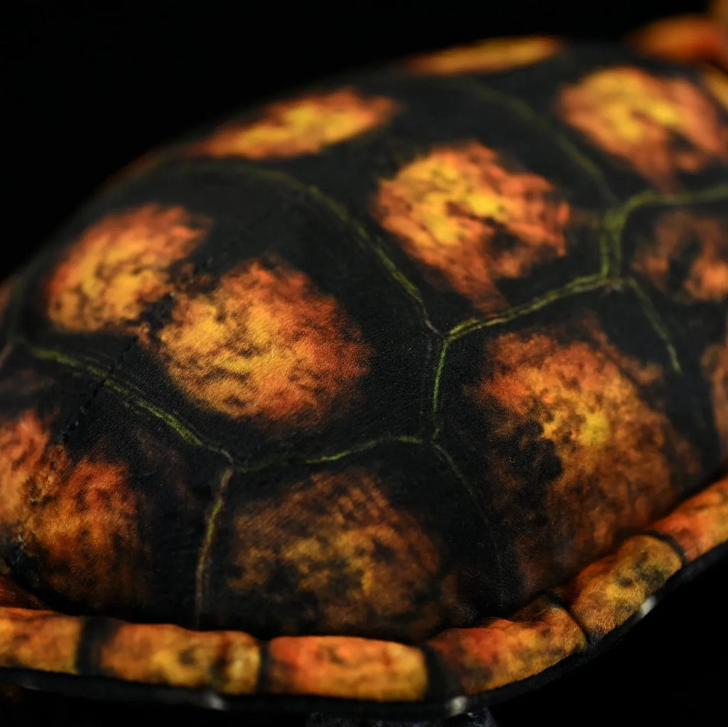 Japanese stone turtle plush toy in coffee colour, 32cm, realistic design, soft plush and PP cotton filled