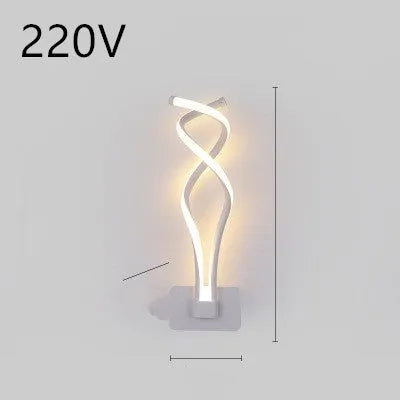 Nordic minimalist LED wall lamp in black or white with silicone shade for bedroom bedside lighting