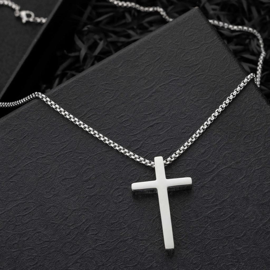 Simple box chain stainless steel necklace unisex alloy velvet band geometric shape gold electroplating finish