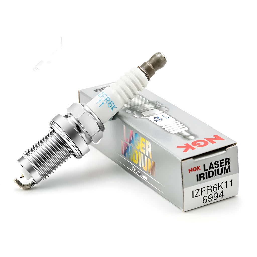 Silver resistance spark plug with iridium platinum electrode, 14mm thread, 19mm screw length, 1.1mm gap